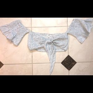 Cotton Candy LA  Bell Sleeve Crop Top